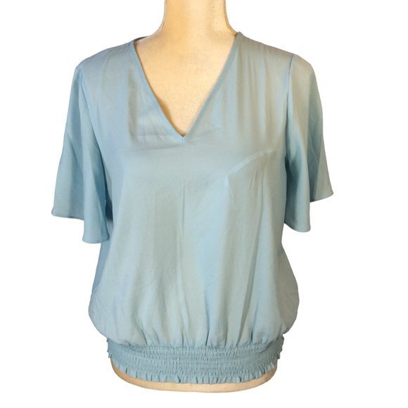 Calvin Klein Light Blue Blouse Size Small NWT - Picture 1 of 9